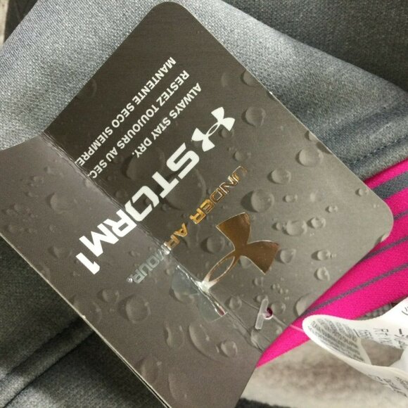 Under Armour ColdGear Storm Fleece Loose Sweat Pant Girls Kids Gray/Pink YXL NWT - Picture 8 of 9